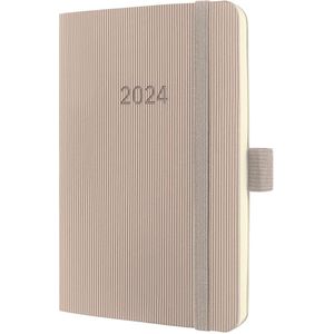 Sigel agenda 2024 - Conceptum - A6 - softcover - 2 pagina's / 1 week - taupe - SI-C2431