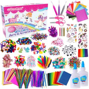 Allerion Glitter Knutselkoffer Unicorn XXL – 3000+ delig – Voor Jongens en Meisjes – Creatief Speelgoed - Knutselen