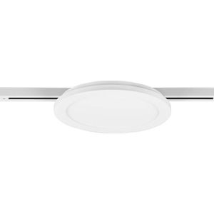 LED Railverlichting - Plafondlamp - Plafondverlichting - DUOLINE - 2 Fase - 13W - Warm Wit 3000K - Dimbaar - Rond - Mat Wit - Kunststof