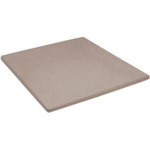 Fluweel Zachte Badstof Topper Hoeslaken Lits-jumeaux Taupes-s180x200/210s-sHoogwaardige Kwaliteits-sPerfecte Pasvorm