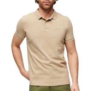 Superdry Classic Poloshirt Melange Beige - Maat S - Heren