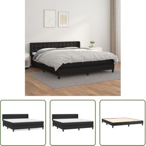 The Living Store Boxspringbed - Kunstleer - Pocketvering - 160 x 200 cm