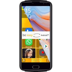 Beafon M7 Premium smartphone, senioren mobiele telefoon, SOS-noodoproepknop, veiligheidszone, touch display 5,5 inch (13,97 cm), 4G, kleur zwart