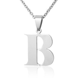Montebello Ketting Letter B - 316L Staal - Alfabet - 19x30mm - 50cm