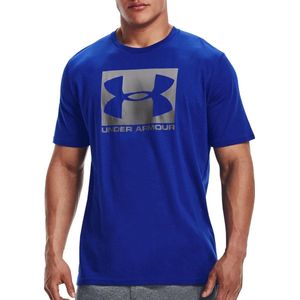 Under Armour UA BOXED SPORTSTYLE SS Heren Sportshirt - Blauw - Maat L