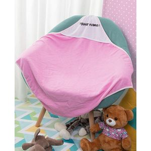 Baby Badcape met naamopdruk (Sparkle) Roze  | Omslagdoek | Babyhanddoek | Gepersonaliseerd Kraamcadaeau | Geboorte Meisje | Geboorte Jongen |