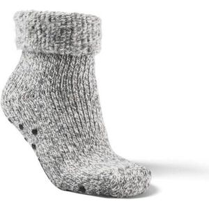 Fellhof antislip sokken maat 35-38 – grijs - warme sokken – wollen sokken - pantoffelsokken – ademend – vuilafstotend – zelfreinigend – geurneutraliserend - zacht