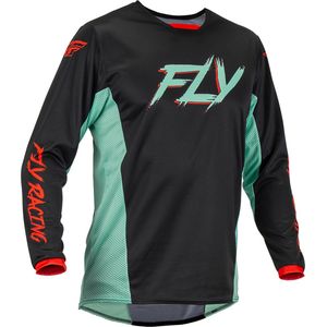 Fly Racing MX Jersey Kinetic S.E. Rave Black Mint Red XL - Maat - Jas