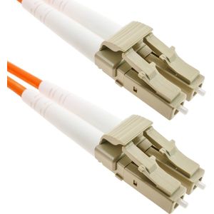 BeMatik - Glasvezelkabel LC naar LC multimode duplex 62,5 / 125 van 15 m
