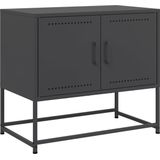 vidaXL - Tv-meubel,5x39x60,5 - cm - staal - zwart