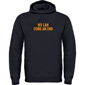 Koningsdag hoodie zwart S - We can come an end - soBAD. | Oranje hoodie dames | Oranje hoodie heren | Koningsdag | Oranje collectie
