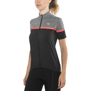 Sportful Giara Fietsshirt korte mouwen Dames grijs/zwart Maat XL