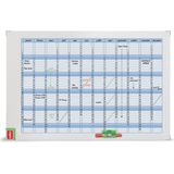 Nobo Performance Planbord/Whiteboard - Jaarplanner aan de Muur - 72 x 5 x 103 Cm - Wit