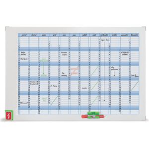 Nobo Performance Planbord/Whiteboard - Jaarplanner aan de Muur - 72 x 5 x 103 Cm - Wit