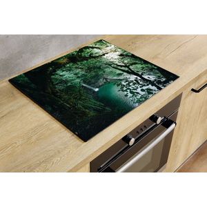 Inductiebeschermer - Jungle Cliff - 71x52 cm - Inductiebeschermer - Inductie Afdekplaat Kookplaat - Inductie Mat - Anti-Slip - Keuken Decoratie - Keuken Accessoires