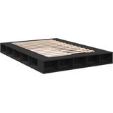 vidaXL-Bedframe-bewerkt-hout-zwart-140x200-cm