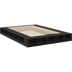 vidaXL-Bedframe-bewerkt-hout-zwart-140x200-cm