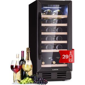 Vinovilla 29 Built-In wijnkoelkast 81 liter 29 flessen 1 zone glazen deur rvs