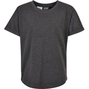 Urban Classics - Boys Long Shaped Turnup Kinder T-shirt - Kids 146/152 - Grijs