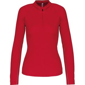 PROACT® Sport Top ¼ Zip met lange mouwen voor dames PA336 - Sporty Red - XXL