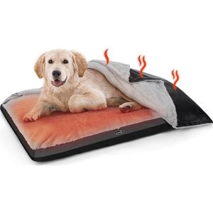 Seft-verwarmende hondenmand met deken, afneembare wasbare hoes, antislip basis, ideaal voor middelgrote honden en katten (Xl)