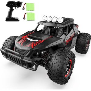 Raceauto voor kinderen Offroad voor op afstand bestuurbare auto, voor buiten, met 2 batterijen, 60 minuten, schaal 1:16, RC auto, buggy, 25 km/h, afstandsbediening, racewagen, crawler, truck, terreinwagen, auto, speelgoed, cadeau voor kinderen, zwart