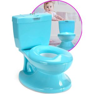 Casteleyn® - Plaspotje - Potje peuter - WC potje - Toilettrainer - Kindertoilet - Met geluid - Inclusief beloningsstickers - tot 21KG - Blauw - Jongen