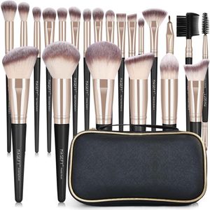 Professionele Make-upborstelset - 22 Delen voor Foundation, Blush, Eyeliner en Oogschaduw