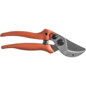 Professionele aambeeldschaar met gebogen bypass lemmet en anti-aanbaklaag - compact en sterk - ideaal voor hard hout zoals grenen, linde, sparrenhout en lariks