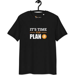 Plan B - Bitcoin T-shirt - Unisex - 100% Biologisch Katoen - Kleur Zwart - Maat 2XL | Bitcoin cadeau| Crypto cadeau| Bitcoin T-shirt| Crypto T-shirt| Crypto Shirt| Bitcoin Shirt| Bitcoin Merch| Crypto Merch| Bitcoin Kleding