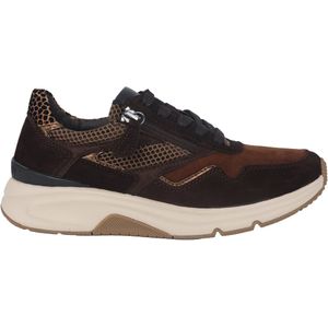 Gabor rollingsoft sensitive 56.896.41 - dames rollende wandelsneaker - bruin - maat 40 (EU) 6.5 (UK)