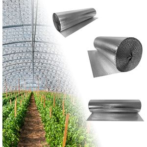 Aufun Radiatorfolie - Verwarming isolatiefolie - Dubbele Aluminium Luchtkussenfolie Dakisolatie - Gealuminiseerde Isolatiefolie - Isolatie Verwarming - Verlaagt het Gasgebruik - 1x10m