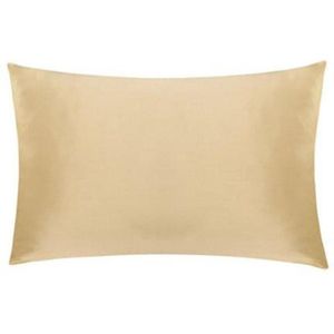 YOSMO - Zijden kussensloop - kleur goud - 66 cm x 51 cm - 100% Zijde - Moerbei - Premium Silk Pillowcase