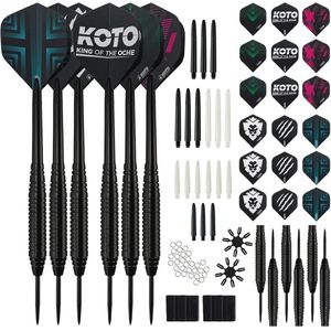 Complete Dartset met 2 Steeltip Darts en 90 Accessoires