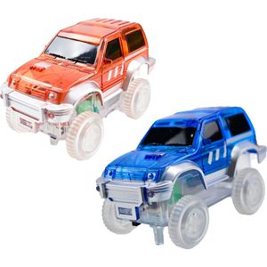 Magna Minds - Magnetisch Speelgoed - Uitbreidingsset - Racebaan auto's - 2 stuks - Magnetic Tiles - Constructie speelgoed - Magnetische tegels - Montessori speelgoed - Magnetic toys - Magnetische bouwstenen - Speelgoed Kinderen