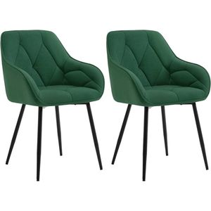 Rootz Velvet Eetkamerstoel - Elegante stoel - Comfortabel zitcomfort - Luxe gevoel - Stevige constructie - Ergonomisch ontwerp - 56 cm x 83,5 cm x 53 cm