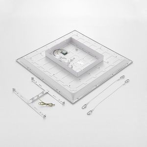 Lindby - LED paneel - 1licht - kunststof, aluminium - H: 7.3 cm - wit, zilver - Inclusief lichtbron