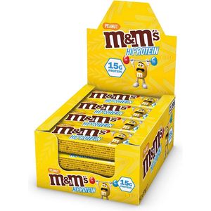 M&M’s Hi Protein Bar - Eiwit Reep / Eiwit Snack - 12 Repen - Peanut Smaak - 1 Doos