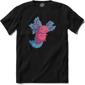 Blauwe Casual Axolotl T-Shirt Heren / Dames Dieren Shirt