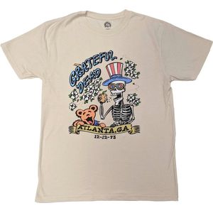 Grateful Dead - Atlanta Flowers Heren T-shirt - M - Creme