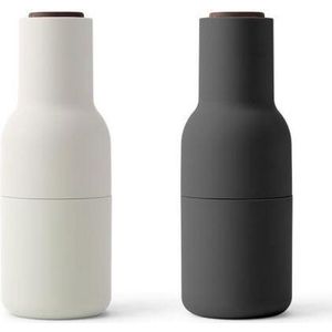 Menu-Bottle grinder Peper-en zoutmolen ash/carbon walnoot