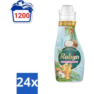 Robijn Collections - Wasverzachter - Kokos - 50 Wasbeurten - Voordeelverpakking - 24 stuks