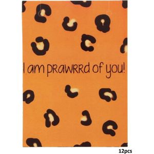 Kaartje voor Sieraden - Giftcard - Set van 12 Stuks - Formaat A6 - I am prawrrd of you!