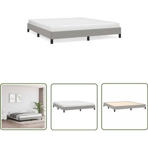 vidaXL Lichtgrijs Stoffen Bedframe 180x200 cm Slaapcomfort - Bed Frame - Tweepersoon Bed - Houten Bed - Stoffen Bed