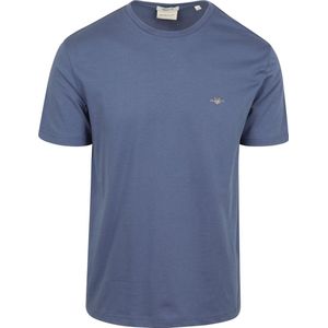 Gant T-shirt Shield Logo Dusty Navy - Maat L - Heren - Print T-shirts