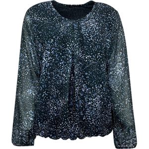 Pink Lady blouse blauw print LM - maat M