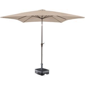 Kopu® Altea Taupe - Parasol Vierkant 230x230 cm - met Windvanger