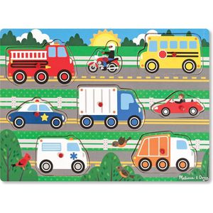 Melissa & Doug Houten knoppuzzel met huisdieren (8 stukjes)