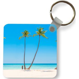 Sleutelhanger - Uitdeelcadeautjes - Zee - Palmbomen - Schaduw - Plastic