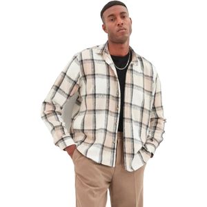 Trendyol Camel Regular Fit Winterhouthakkers Geruit Overhemd Tmnaw21Go0730